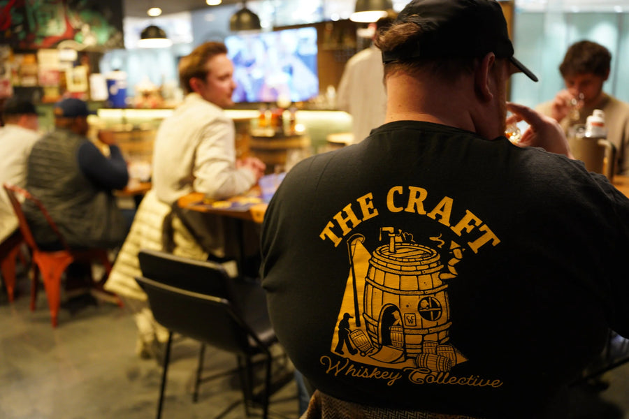 The Craft Whiskey Collective shirt at a tasting event